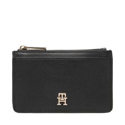 Portfel Tommy Hilfiger. Czarne portfele TOMMY HILFIGER, bez wzorów. Za 209.99 zł.