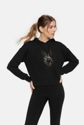 Bluza sportowa Cardiobunny Freeze z kapturem. Czarne bluzy Cardio Bunny, m, bez wzorów, z dresówki, z kapturem. Za 69.99 zł.