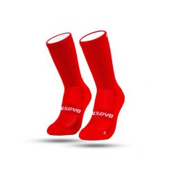 CALSOVO - Skarpetki z gripem - Antypoślizgowe - Jeden rozmiar - Piłka nożna. Czerwone skarpety CALSOVO, bez wzorów, z bawełny. Za 63.99 zł.