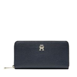 Duży Portfel Damski Tommy Hilfiger. Niebieskie portfele TOMMY HILFIGER, bez wzorów. Za 309.99 zł.