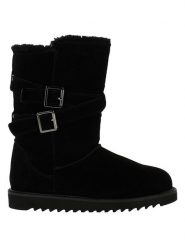 NICEBAY Skórzane kozaki zimowe "Mells Waterproof" w kolorze czarnym rozmiar: 38. Czarne kozaki NICEBAY, na zimę, z materiału, bez obcasa, bez zapięcia. Za 268.55 zł.