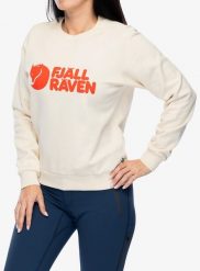 Bluza damska Fjallraven Logo Sweater. Białe bluzy Fjällräven, s, bez wzorów, z bawełny, bez kaptura. Za 450.99 zł.