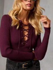 Milan Kiss Sweter w kolorze bordowym rozmiar: L. Czerwone swetry Milan Kiss, l, bez wzorów, ze splotem, bez ramiączek. Za 152.99 zł.