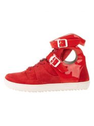 Birkenstock Skórzane sneakersy "Thessaloniki" w kolorze czerwonym rozmiar: 36. Czerwone trampki Birkenstock, bez wzorów, za kostkę, bez zapięcia. Za 553.95 zł.