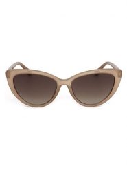 Guess Okulary przeciwsłoneczne unisex w kolorze beżowym rozmiar: 56. Brązowe okulary przeciwsłoneczne Guess, z aplikacjami, z tworzywa sztucznego. Za 249.17 zł.