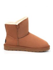 Blackfield Botki zimowe "Lady" w kolorze jasnobrązowym rozmiar: 41. Brązowe botki Blackfield, na zimę, z aplikacjami, z materiału, z okrągłym noskiem, bez obcasa, bez zapięcia. Za 130.99 zł.
