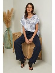 Fleur de Lin Koszulka "Epine" w kolorze białym rozmiar: XXL. Białe bluzki Fleur de Lin, xxl, bez wzorów, bez kołnierzyka, bez ramiączek. Za 70.08 zł.