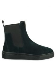 Gant Sztyblety 29553660 Czarny. Czarne botki GANT, bez wzorów, ze skóry, bez obcasa, na płaskiej podeszwie, bez zapięcia. Za 399.99 zł.