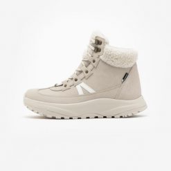 Buty turystyczne damskie Quechua NH500 mid skóra wodoodporne. Brązowe trekkingi QUECHUA, ze skóry, trekkingowe. Za 359.99 zł.