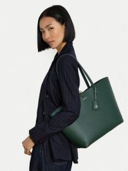 LAUREN RALPH LAUREN Torebka 431795329084 Zielony. Zielone shopper Lauren Ralph Lauren, bez wzorów, ze skóry, bez dodatków. Za 989.99 zł.