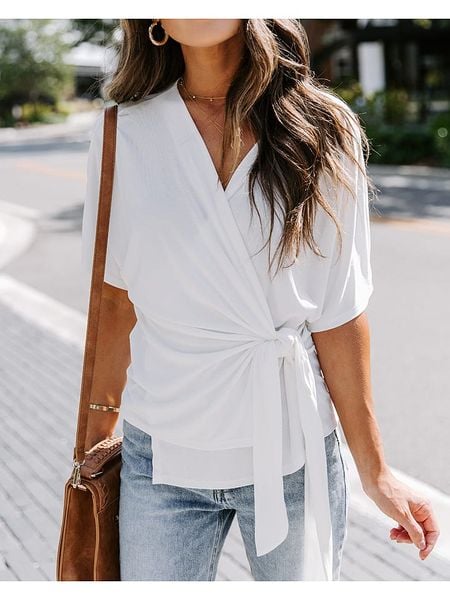 LA Angels Bluzka w kolorze kremowym rozmiar: M. Brązowe bluzki LA Angels, m, bez wzorów, bez kołnierzyka, bez ramiączek. Za 87.40 zł.