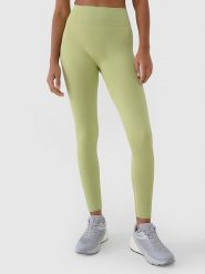 4F Legginsy funkcyjne w kolorze limonkowym rozmiar: M/L. Zielone legginsy 4f, l, bez wzorów, z materiału, na fitness i siłownię. Za 72.95 zł.