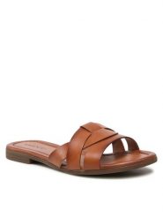 Lasocki Klapki WI23-RUPIA-02 Brązowy. Brązowe klapki Lasocki, bez wzorów, ze skóry, bez obcasa. Za 139.99 zł.