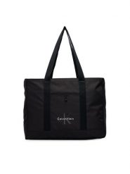 Calvin Klein Torebka LV04D3528G Czarny. Czarne shopper Calvin Klein, bez wzorów, z materiału, bez dodatków. Za 369.99 zł.