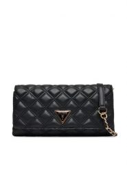 Guess Torebka Giully II Mini HWQG96 73750 Czarny. Czarne torebki klasyczne Guess, z aplikacjami, ze skóry, bez dodatków. Za 439.99 zł.