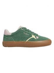 Pepe Jeans FOOTWEAR Skórzane sneakersy "Travis Retro" w kolorze zielonym rozmiar: 37. Zielone trampki Pepe Jeans FOOTWEAR, bez wzorów, z jeansu, bez zapięcia. Za 104.95 zł.