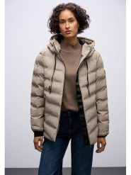 Street One Kurtka pikowana w kolorze beżowym rozmiar: 38. Brązowe kurtki Street One, bez wzorów, bez kaptura. Za 297.97 zł.