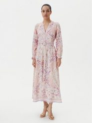 Hale Bob Sukienka letnia with linen 4ZCA612M Beżowy Regular Fit. Brązowe sukienki Hale bob, na lato, m, bez wzorów, ze lnu, bez kołnierzyka, bez ramiączek. Za 1,355.99 zł.