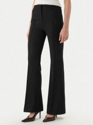 Morgan Spodnie materiałowe 251-PECO.F Granatowy Bootcut Fit. Niebieskie spodnie materiałowe Morgan, bez wzorów, z materiału. Za 329.99 zł.