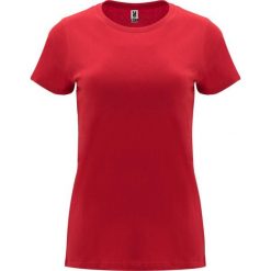 Damska Koszulka Z Krótkim Rękawem Capri. Czerwone bluzki ROLY, xl, bez wzorów, sportowe, bez kołnierzyka, bez ramiączek. Za 31.99 zł.