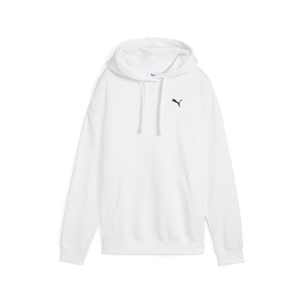 Bluza damska z kapturem Puma ESS Relaxed. Białe bluzy Puma, s, bez wzorów, z materiału, z kapturem. Za 238.00 zł.