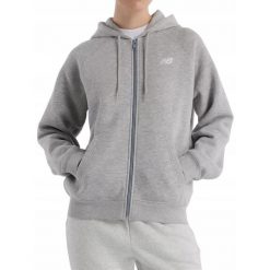 BLUZA damska NEW BALANCE WJ43525AG sportowa bawełniana na zamek. Szare bluzy New Balance, bez wzorów, z bawełny, bez kaptura. Za 269.00 zł.