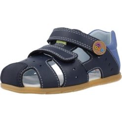 Sandały PABLOSKY 052022P Niebieski. Niebieskie sandały PABLOSKY, bez wzorów, ze skóry, bez obcasa, bez zapięcia. Za 223.99 zł.
