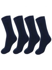 Damskie Skarpety Termiczne - 4 Pary - Ciemny Jeans. Niebieskie skarpety HEAT KEEPER, bez wzorów, z elastanu. Za 182.06 zł.