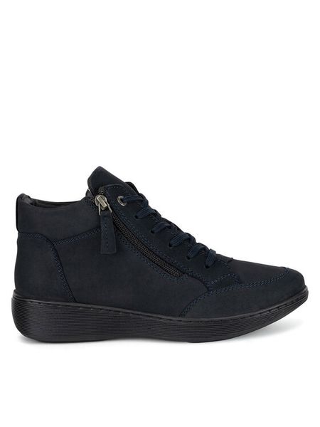 Go Soft Trzewiki WI16-SAMSON2-03 Granatowy. Niebieskie botki GO SOFT, bez wzorów, z nubiku, bez obcasa, na płaskiej podeszwie, bez zapięcia. Za 249.99 zł.