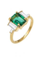 Elli PREMIUM Damski glamorous z kwarcem i topazem w srebrze 925 Sterling Silver Pierścionki 1 ct. Szare pierścionki Elli PREMIUM, z kwarcem, pozłacane. Za 368.99 zł.