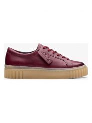 Clarks Skórzane sneakersy "Mayhill Walk" w kolorze bordowym rozmiar: 40. Czerwone trampki Clarks, bez wzorów, bez zapięcia. Za 311.12 zł.