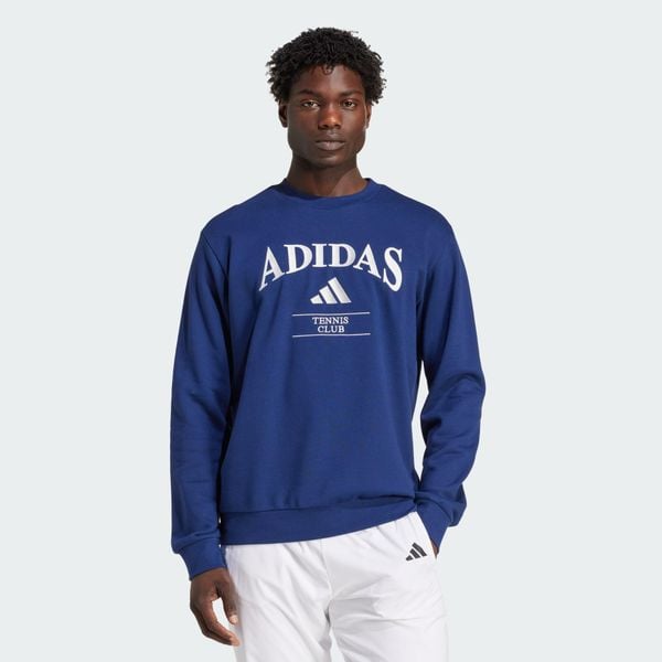 Bluza adidas Heritage Graphic Crew. Niebieskie bluzy Adidas, xl, bez wzorów, z bawełny, bez kaptura. Za 351.60 zł.