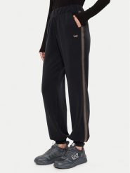 EA7 Emporio Armani Spodnie dresowe 6DTP74 TJZBZ 1200 Czarny Regular Fit. Czarne spodnie dresowe EA7 Emporio Armani, m, bez wzorów, z dresówki. Za 539.99 zł.
