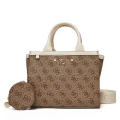 Torebka Guess. Brązowe torebki klasyczne Guess, z aplikacjami, bez dodatków. Za 289.99 zł.