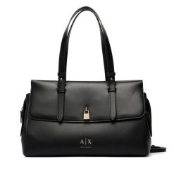 Torebka Armani Exchange. Czarne torebki klasyczne Armani Exchange, bez wzorów, bez dodatków. Za 779.99 zł.