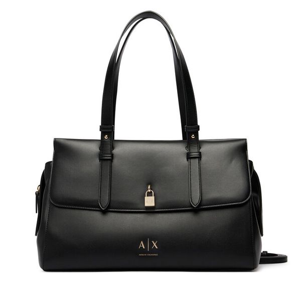 Torebka Armani Exchange. Czarne torebki klasyczne Armani Exchange, bez wzorów, bez dodatków. Za 779.99 zł.