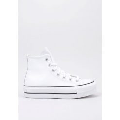 Tenisówki Converse Model Chuck Taylor All Star Platform Leather Kolor Biały. Białe trampki Converse, bez wzorów, ze skóry, bez zapięcia. Za 404.60 zł.
