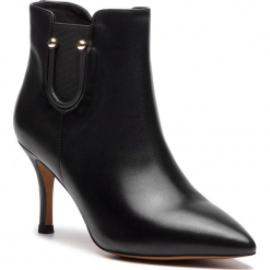Botki KAZAR - Aura 34153-07-00 Black. Czarne botki Kazar, bez wzorów, ze skóry, bez obcasa, bez zapięcia. W wyprzedaży za 449.00 zł.