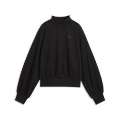 Damska bluza HER z półgolfem i o luźnym kroju PUMA. Czarne bluzy Puma, na jesień, l, bez wzorów, z bawełny, bez kaptura. Za 219.00 zł.