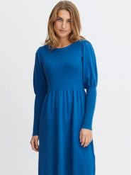Fransa Sukienka codzienna 20611826 Niebieski Regular Fit. Niebieskie sukienki Fransa, na co dzień, xl, bez wzorów, z wiskozy, bez kołnierzyka, bez ramiączek, proste. Za 199.99 zł.