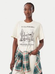 Billabong T-Shirt EBJZT00646 Kremowy Regular Fit. Białe t-shirty Billabong, m, bez wzorów, z bawełny, bez kołnierzyka, bez ramiączek. Za 99.99 zł.