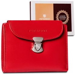 Portfel skórzany Peterson [D] PTN RD-26-GCL RED czerwony. Czerwone portfele Peterson, bez wzorów. Za 70.00 zł.