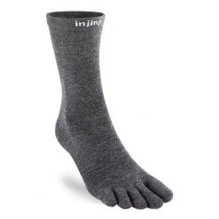 Skarpetki Injinji Liner Crew Wool. Szare skarpety Injinji, bez wzorów, ze skóry. Za 137.50 zł.