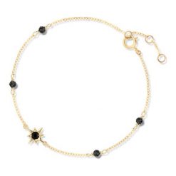 Bransoletka Złota - złoto 375, Cyrkonia. Żółte bransoletki W.KRUK, z cyrkonią, złote. Za 399.00 zł.