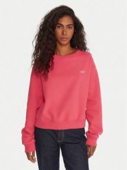 Tommy Jeans Bluza Silver Script DW0DW21961 Różowy Regular Fit. Czerwone bluzy Tommy Jeans, l, bez wzorów, z bawełny, bez kaptura. Za 429.99 zł.