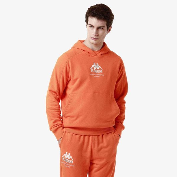 Bluza z kapturem Kappa Giano. Brązowe bluzy Kappa, m, bez wzorów, z bawełny, z kapturem. Za 237.80 zł.