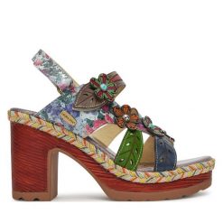 Sandały Laura Vita. Sandały Laura Vita, bez wzorów, bez obcasa, na słupku, bez zapięcia. Za 349.99 zł.