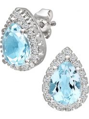 Revoni Złote kolczyki-wkrętki z diamentami i topazami rozmiar: onesize. Niebieskie kolczyki Revoni, z diamentem, złote. Za 2,261.99 zł.