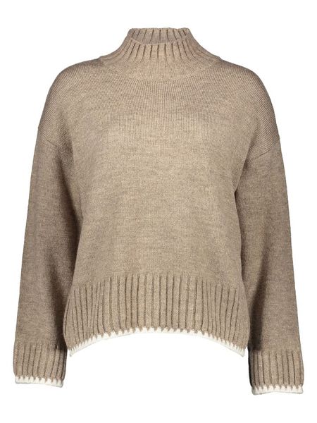 More & More Sweter w kolorze beżowym rozmiar: 40. Brązowe swetry More & More, bez wzorów, bez ramiączek. Za 139.95 zł.