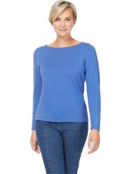 Heine Sweter w kolorze niebieskim rozmiar: 42. Niebieskie swetry Heine, bez wzorów, z bawełny, bez ramiączek. Za 56.95 zł.